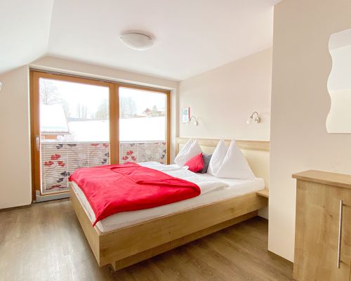 double room with a view on the mountains