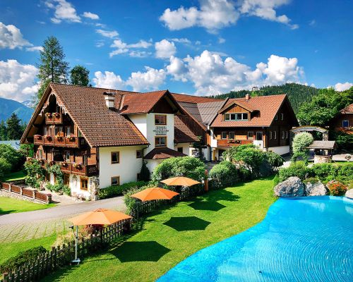 exterior view summer and pool