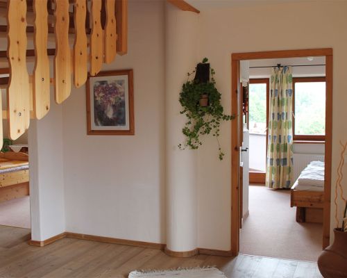 spacious front hall in the holiday home