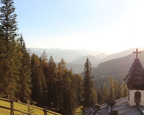 Ausblick von der Lärchbodenalm am Morgen