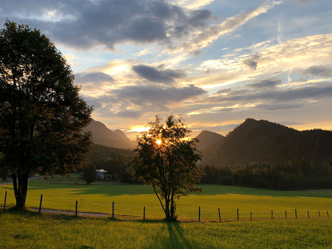 Blick in den Sonnenaufgang